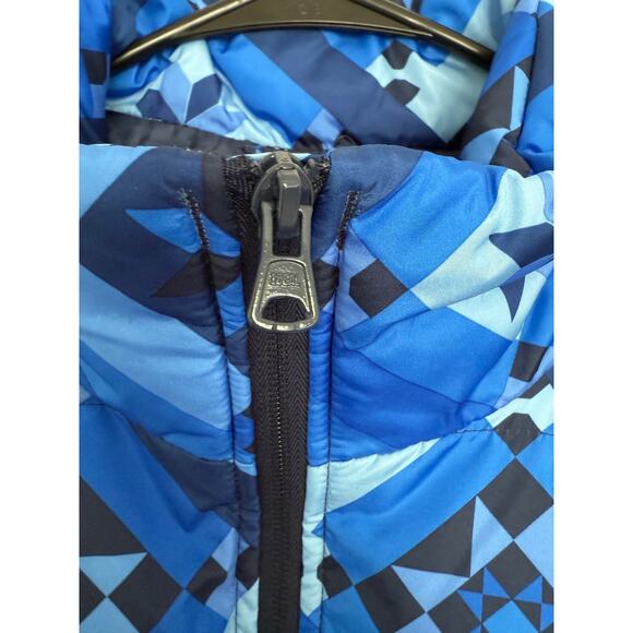 NWOT Lands End Women's Down Puffer Vest Large 14-16 Blue‎ Geometric Aztec - Picture 4 of 14